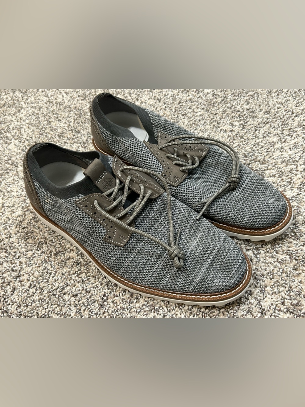 Men's Casual Grey Knit Lace-Up Shoes by Dockers size 10